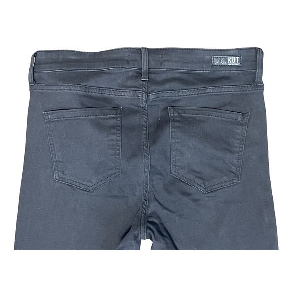 Kut from the Kloth Connie Fab Ab Ankle Skinny Jeans Women's 10 Raw Hem Black - Picture 8 of 9